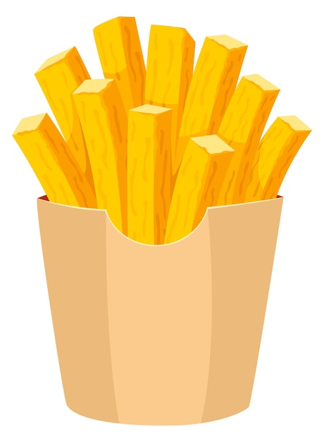 French fries pack Potato sticks cartoon icon