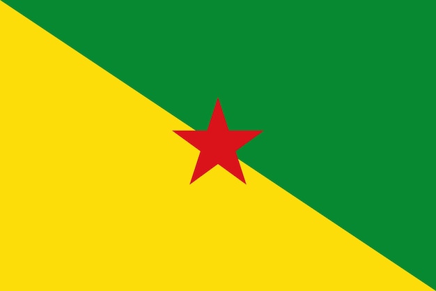 French Guiana flag simple illustration for independence day or election