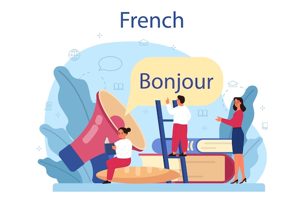 French learning concept