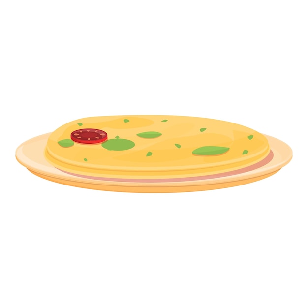 Vector french pizza icon cartoon vector food pizza french restaurant