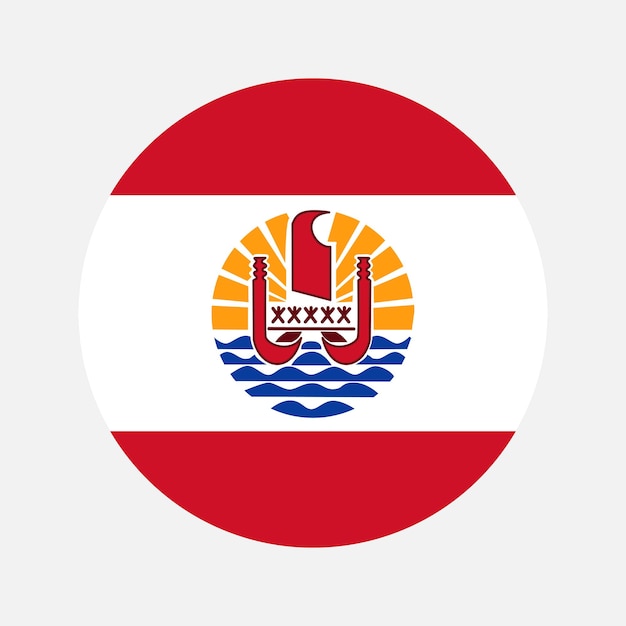 독립 기념일 또는 선거를 위한 프랑스령 폴리네시아 국기 간단한 그림