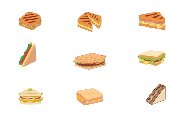 Vector french sandwich icon. vector illustration of sandwich and fastfood sign. ham and cheese