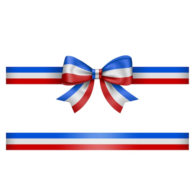 french Tricolor bow and ribbon