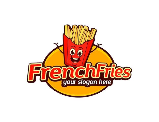 Frenchfries street food logo badge