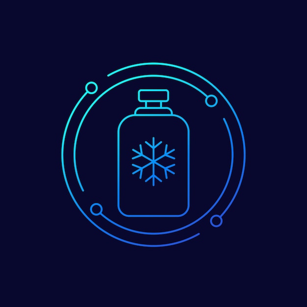 freon refrigerant gas tank icon linear design