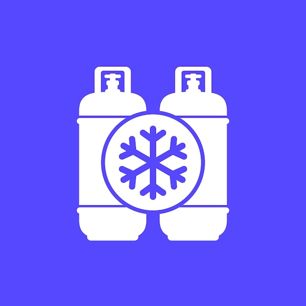 freon refrigerant gas tanks icon vector