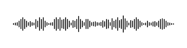 Frequency audio waveform icon symbol flat vector illustration