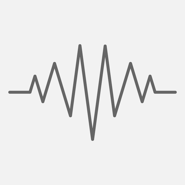 Frequency audio waveform music wave HUD interface elements voice graph signal Vector illustration