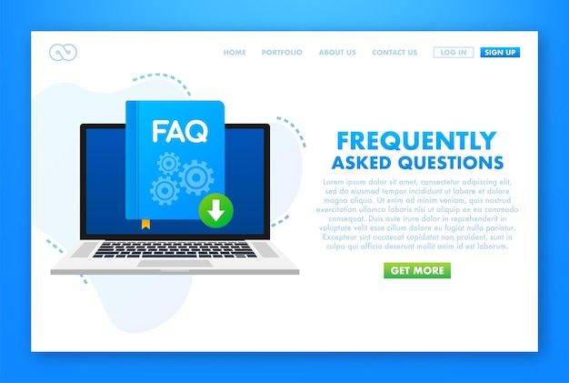 Frequently asked questions faq banner speech bubble with text faq vector stock illustration
