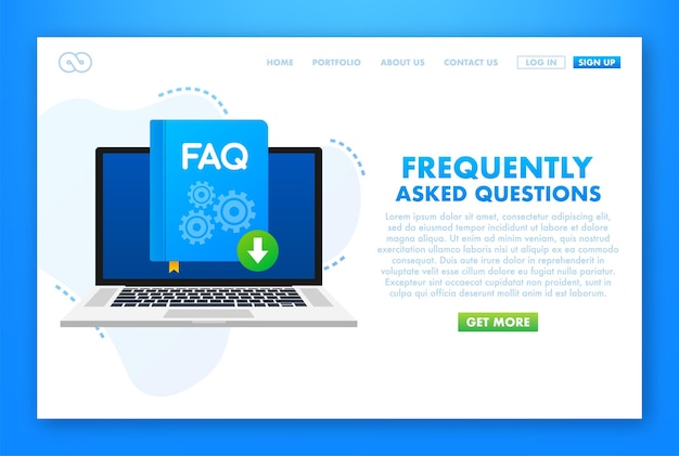 자주 묻는 질문 Faq 배너 텍스트 Faq 벡터 재고 일러스트와 함께 연설 거품