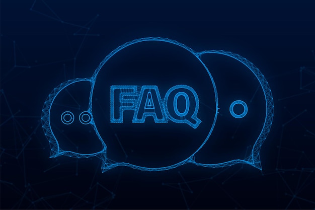 Frequently asked questions faq banner. vector stock illustration