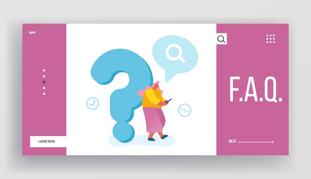 よくある質問、よくある質問のウェブサイトのランディングページ