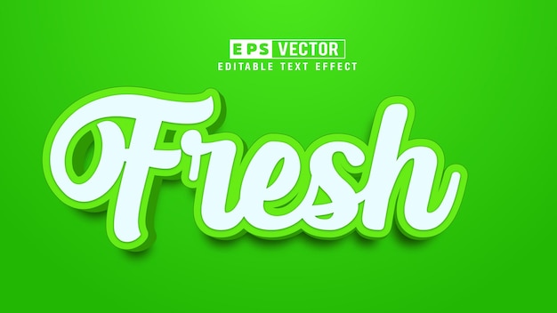 Fresh 3d Editable Text Effect Vector Smart Object