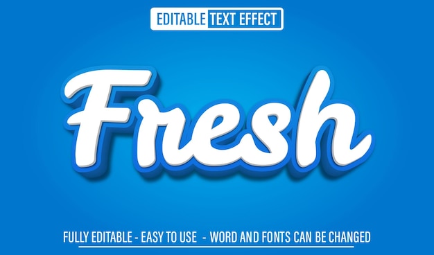 Fresh 3d editable text effect