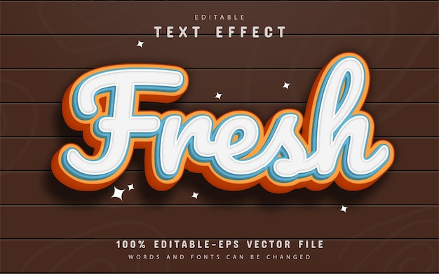 Fresh 3d text effect editable