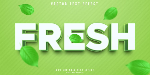 Vector fresh 3d text effect