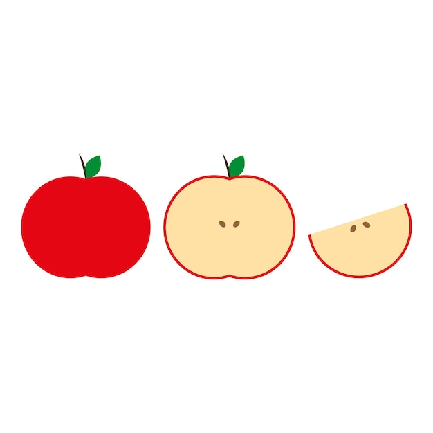 벡터 색 배경 에 새롭고 활기찬 과일 종류 의 사과 가 전시 되어 있다