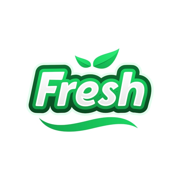 Vector fresh badge typography logo design