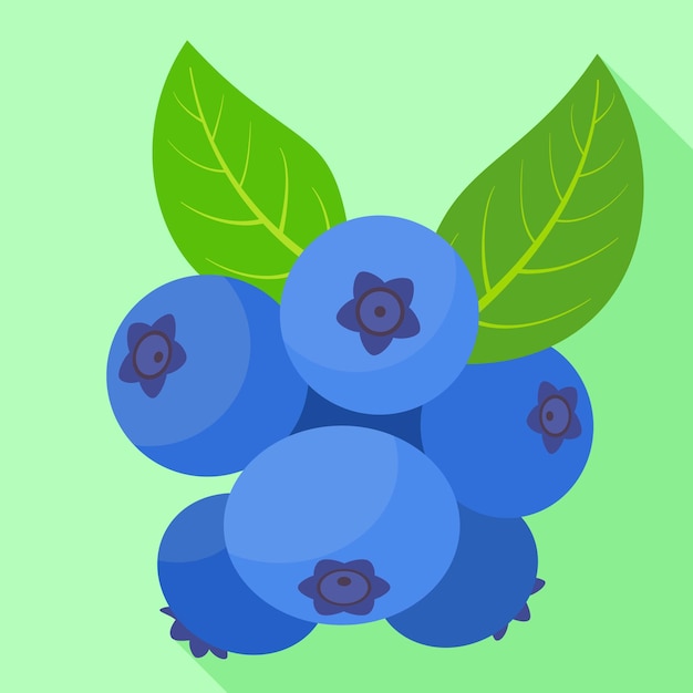 Fresh billberry icon Flat illustration of fresh billberry vector icon for web design