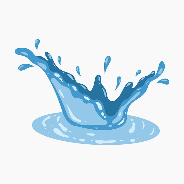 Vettore illustrazione dell'elemento della spruzzata dell'acqua blu fresca