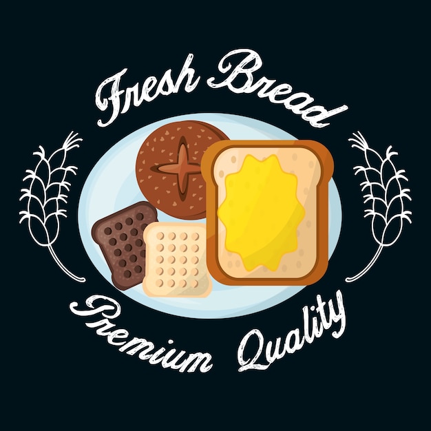 fresh bread premium quality food breakfast