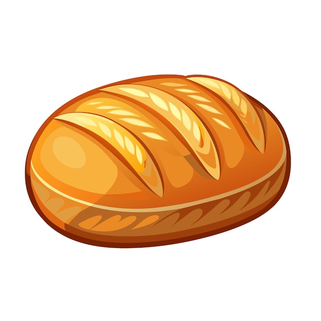 Fresh bread on white background