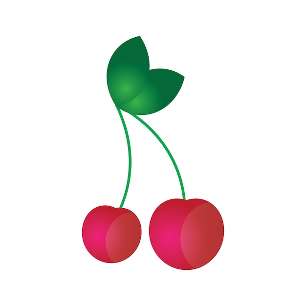 Fresh cherry clip art is geschikt voor fruitreclame en lessen voor kinderen