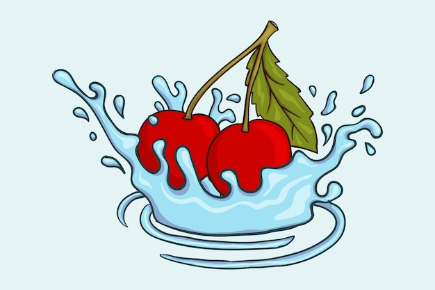 Fresh cherry splash