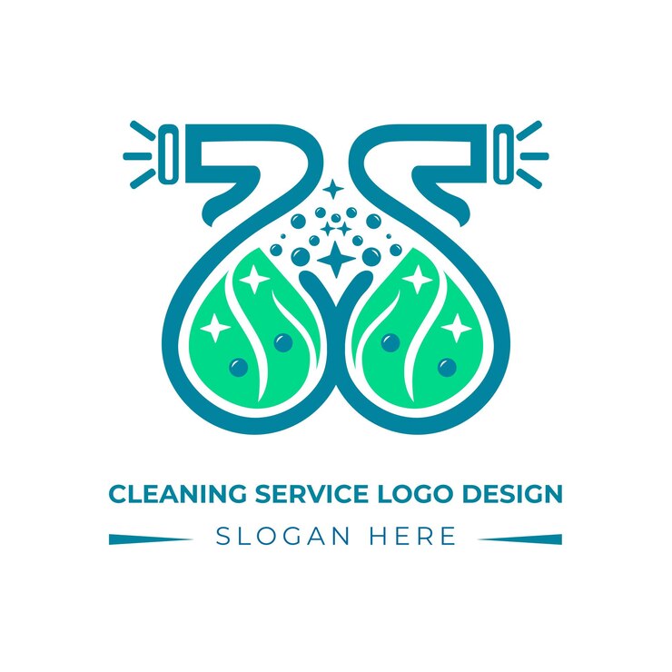 Vector fresh cleaning services logo design for your business vector illustration vector logo