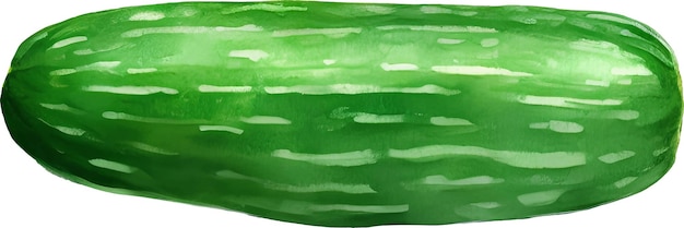 Vector fresh cucumber detailed hand drawn illustration vector isolated