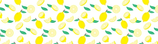 Vettore fresco e carino limone modello senza cuciture limonata sfondo frutta d'estate acida fresca carta da parati naturale