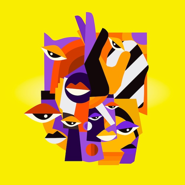 Fresh design cubism illustration