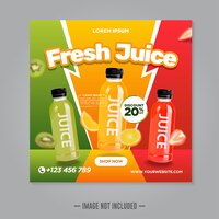 fresh drink social media banner post template