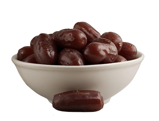 Vector fresh dry dates vector on white background
