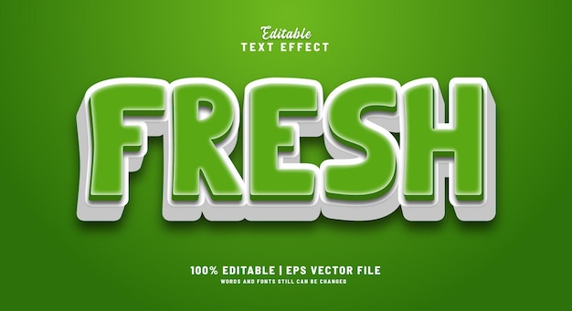 Fresh edible text effect style