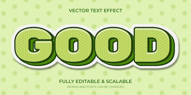 Vector fresh editable eps text effect