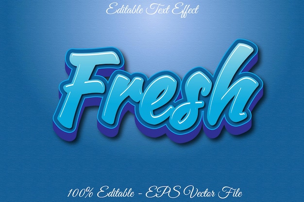 FRESH editable text effect 3d emboss style design