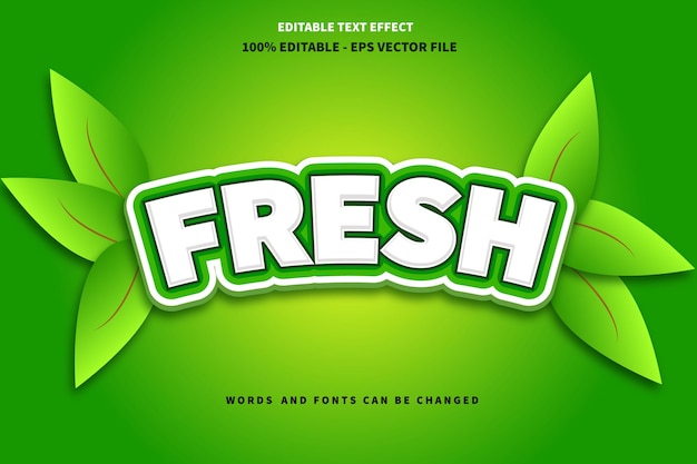 Fresh Editable Text Effect Emboss Cartoon Style