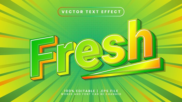 Fresh editable text effect with juice and green text style