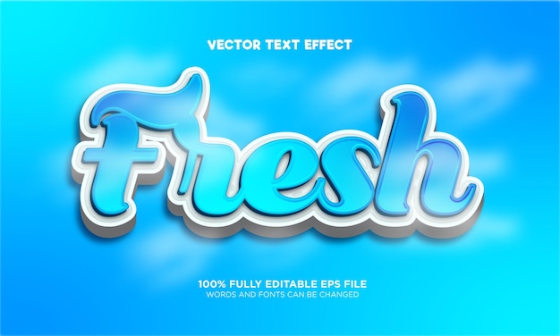 Fresh editable text effect