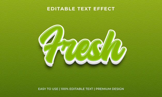 Fresh editable text effect