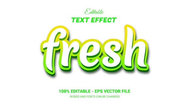 fresh editable text effect