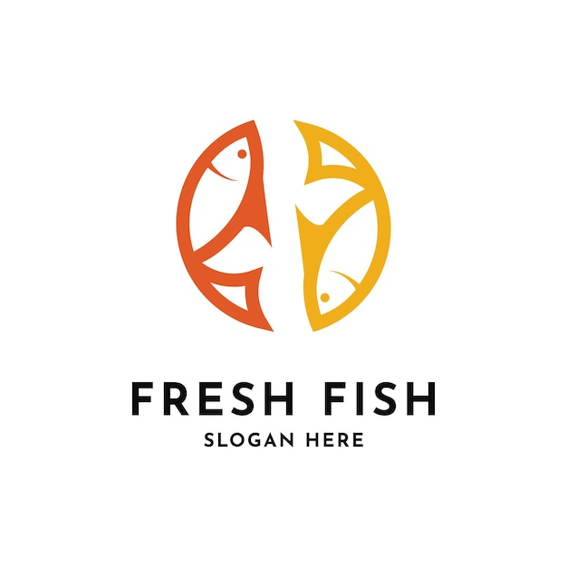 Fresh fish vector logo design idea