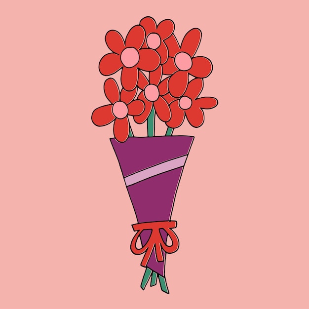 Vector fresh flower bouquet