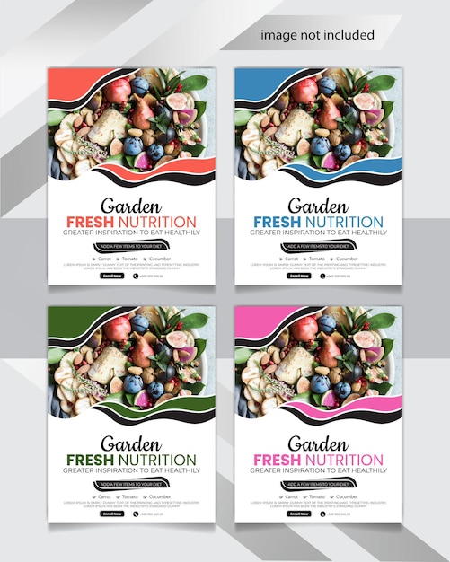 Fresh food flyer design and restaurant food menu poster design template