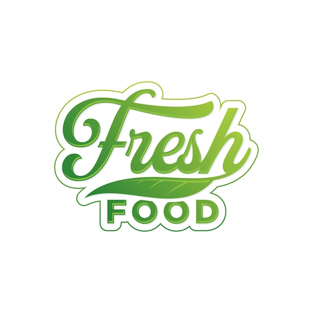fresh food letter text typography for food industry
