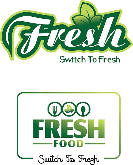 Vector fresh food logo for food company