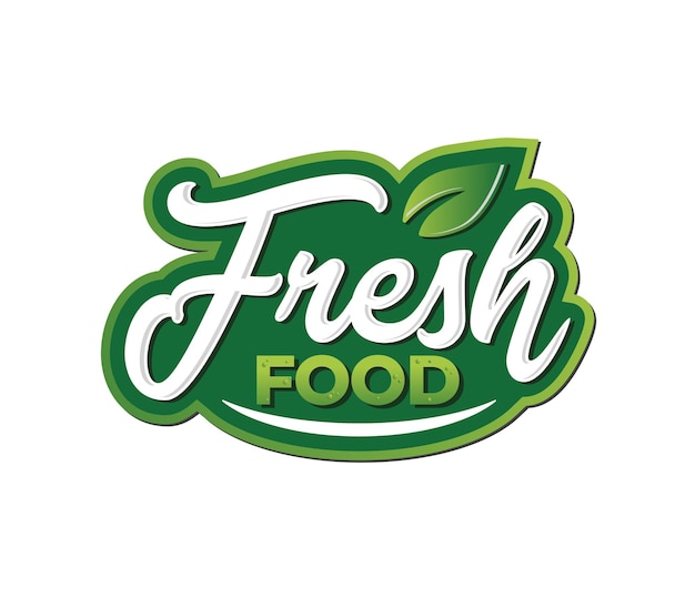 Vector fresh food vector design logo