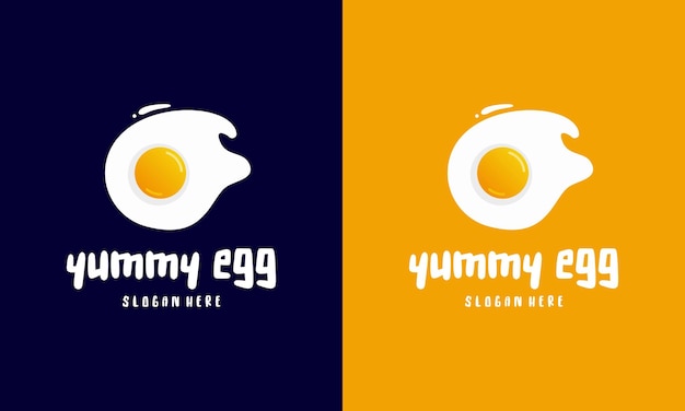 Vector fresh fried egg logo template designs, yummy egg logo vector illustration