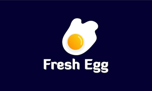 Fresh fried egg logo template